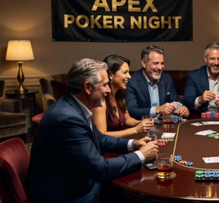 Goście bawiący się podczas wieczoru pokerowego organizowanego przez Book  REPO Nasza Impreza